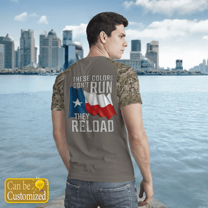 Personalized Veterans Texas Flag 3D T-shirt