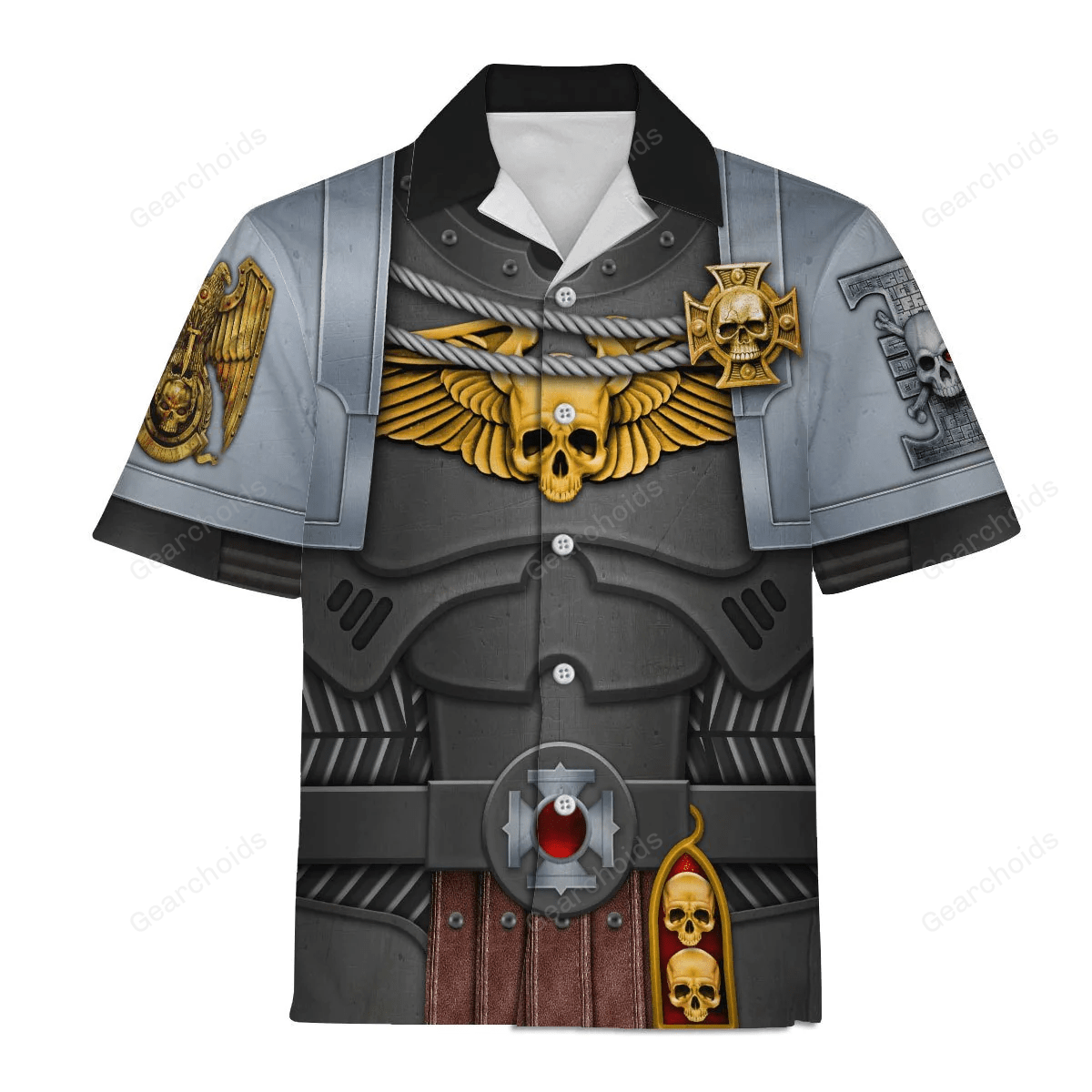 Warhammer Deathwatch Captain - Costume Cosplay Hawaiian Shirt WHHS156