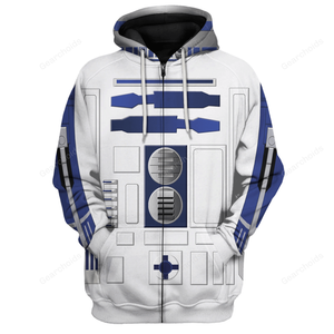 Star Wars R2 D2 Robot Costume Hoodie Sweatshirt Sweatpants SWHS15