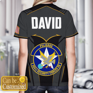 Personalized Veterans Texas Air National Guard, 204th Security Forces Squadron T-Shirt