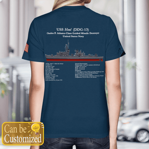 Personalized Veterans US Navy USS Hoel (DDG-13) 3D T-Shirt