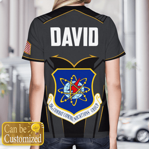 Personalized Veterans Texas Air National Guard, Communications Group T-Shirt