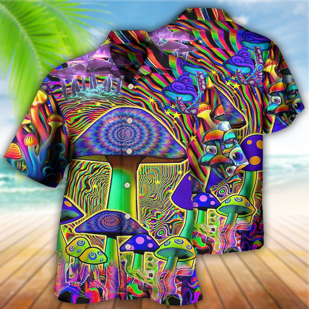 Hippie Mushroom Stunning Magic Style Hawaiian Shirt