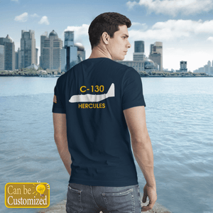 Personalized US Air Force Veteran C-130 Hercules T-Shirt