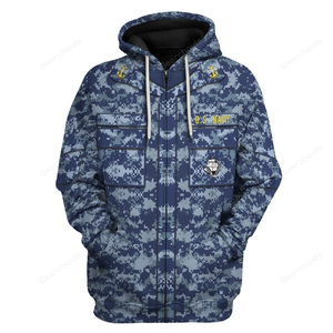 Rank And Branches US Navy Working Uniform Hoodie Sweatshirt Sweatpants