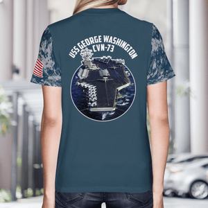 Veteran US Navy USS George Washington (CVN-73) 3D T-Shirt