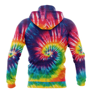 Tie Dye Dog Paw Hoodie For Men And Women