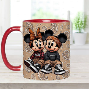 Chicano Mouse Couple - Personalized Mouse Accent Mug - DN100