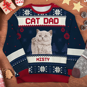 Custom Photo I'm A Cat Mum - Personalized Ugly Sweater - Gift For Cat Lover, Cat Mom, Cat Dad - NH96