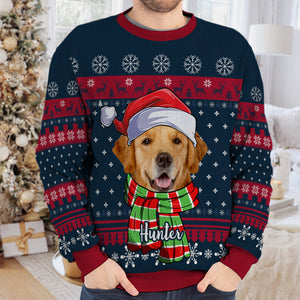 Custom Photo Have A Fetching Christmas - Personalized Ugly Sweater - Christmas Gift For Pet Owners, Pet Lovers - NH96