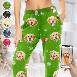 Custom Photo Me & My Pets - Gift For Pet Lovers - Personalized Pajama Pants NA94