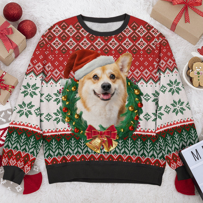 Custom Photo To My Human, Wish You A Furry Christmas - Personalized Ugly Sweater - Christmas Gift For Pet Owners, Pet Lovers - NH96