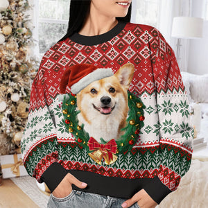 Custom Photo To My Human, Wish You A Furry Christmas - Personalized Ugly Sweater - Christmas Gift For Pet Owners, Pet Lovers - NH96