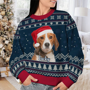 Custom Photo Pet Bless You This Christmas - Personalized Ugly Sweater - Christmas Gift For Pet Owners, Pet Lovers - NH96