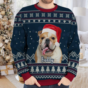 Custom Photo Pet Bless You This Christmas - Personalized Ugly Sweater - Christmas Gift For Pet Owners, Pet Lovers - NH96