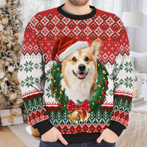 Custom Photo To My Human, Wish You A Furry Christmas - Personalized Ugly Sweater - Christmas Gift For Pet Owners, Pet Lovers - NH96