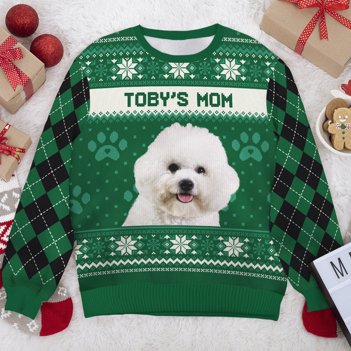 Custom Photo I'm A Dog Mom - Personalized Ugly Sweater - Gift For Dog Lover, Dog Mom, Dog Dad NH96