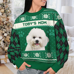 Custom Photo I'm A Dog Mom - Personalized Ugly Sweater - Gift For Dog Lover, Dog Mom, Dog Dad NH96