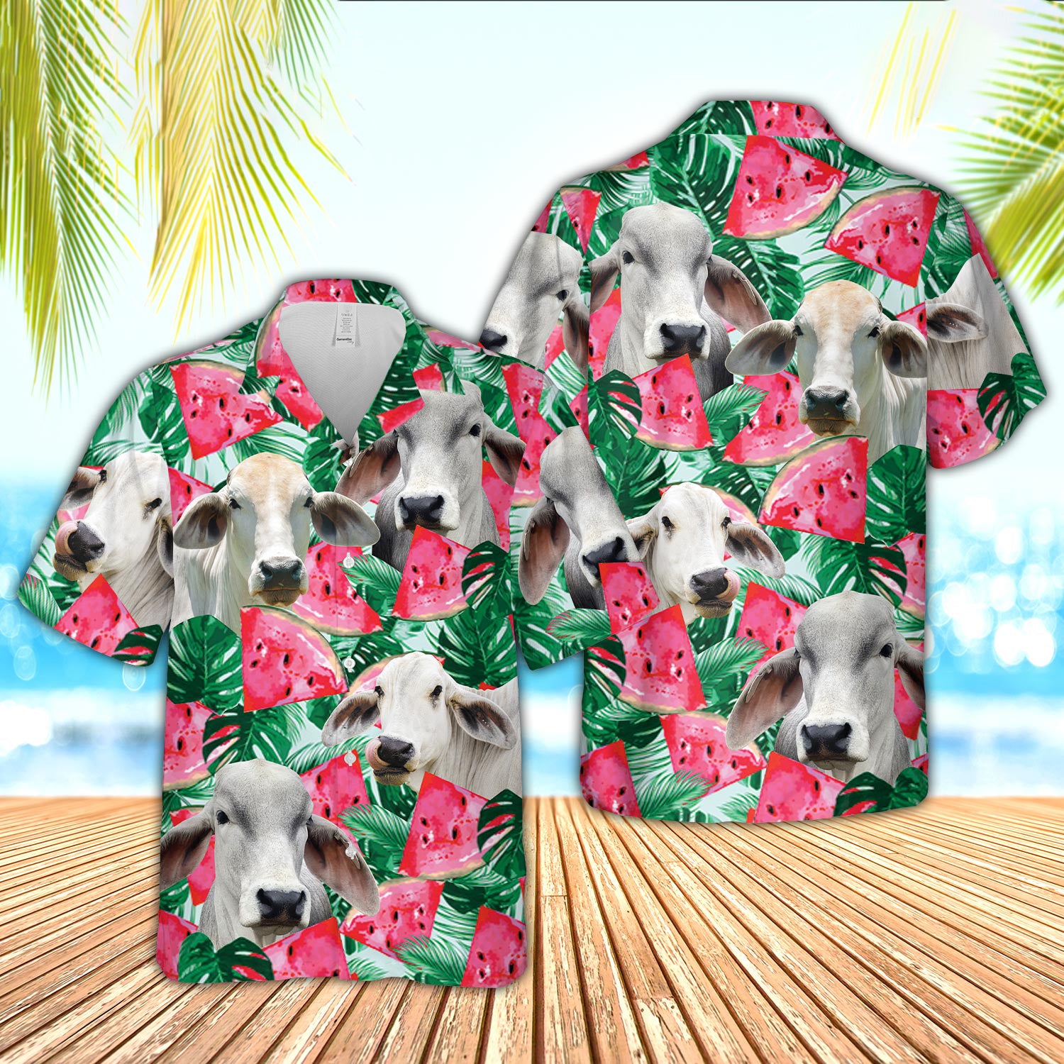 Unique Brahman Watermelon 3D Hawaiian Shirt