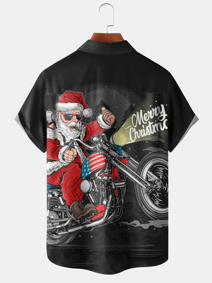 Merry Christmas Santa Rides Motorbike - Hawaiian Shirt