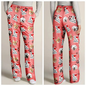 Custom Photo I Love My Dogs - Gift For Pet Lovers - Personalized Pajama Pants NA94