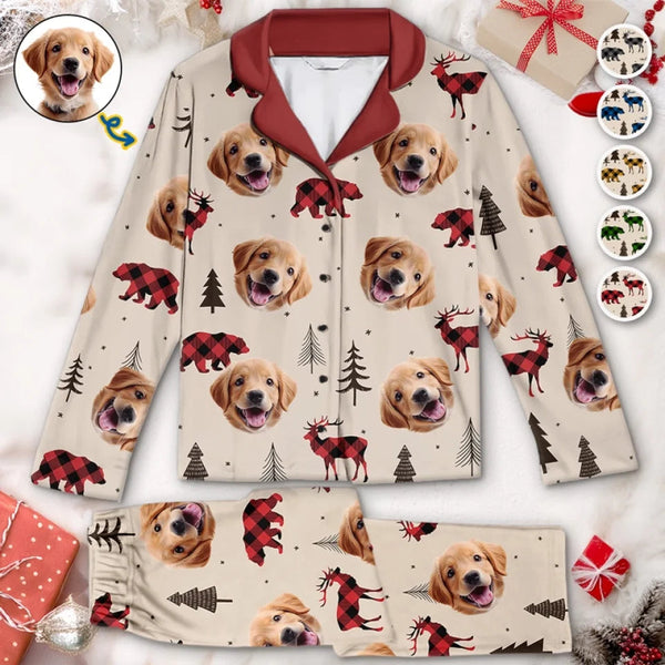 Custom Photo Paws And Reflect On The Joy Of The Season - Gift For Pet Lovers - Personalized Pajama NA94