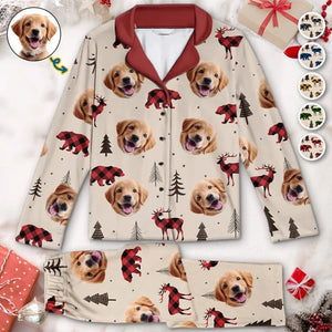 Custom Photo Paws And Reflect On The Joy Of The Season - Gift For Pet Lovers - Personalized Pajama NA94