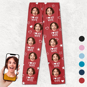 Custom Photo Every Day, I Love You More - Christmas Gift For Husband Wife, Anniversary, Couple - Personalized Pajama Pants NA94