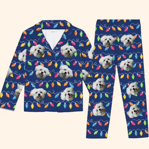 Custom Photo Wagging Tails All The Way - Gift For Pet Lovers - Personalized Pajama NA94