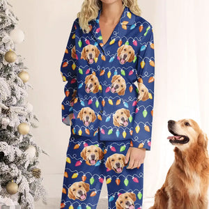 Custom Photo Wagging Tails All The Way - Gift For Pet Lovers - Personalized Pajama NA94