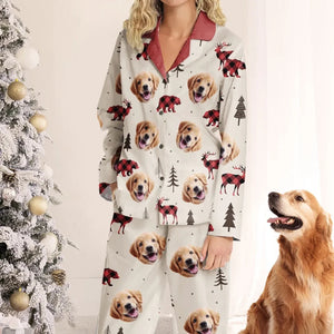 Custom Photo Paws And Reflect On The Joy Of The Season - Gift For Pet Lovers - Personalized Pajama NA94