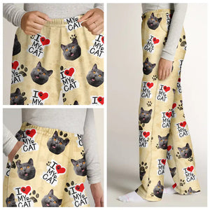 Custom Photo I Love My Dogs - Gift For Pet Lovers - Personalized Pajama Pants NA94