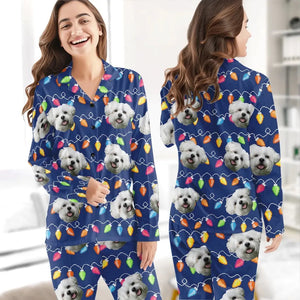 Custom Photo Wagging Tails All The Way - Gift For Pet Lovers - Personalized Pajama NA94