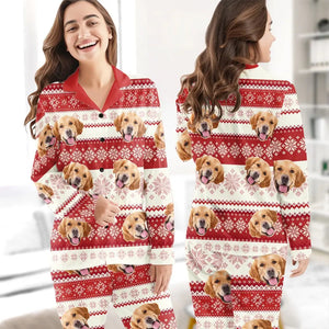 Custom Photo Have A Pawsome Christmas - Gift For Pet Lovers - Personalized Pajama NA9A