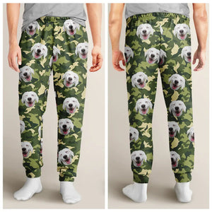 Custom Photo Face Funny Pattern Dog Cat Family - Gift For Pet Lovers - Personalized Pajama Pants NA94