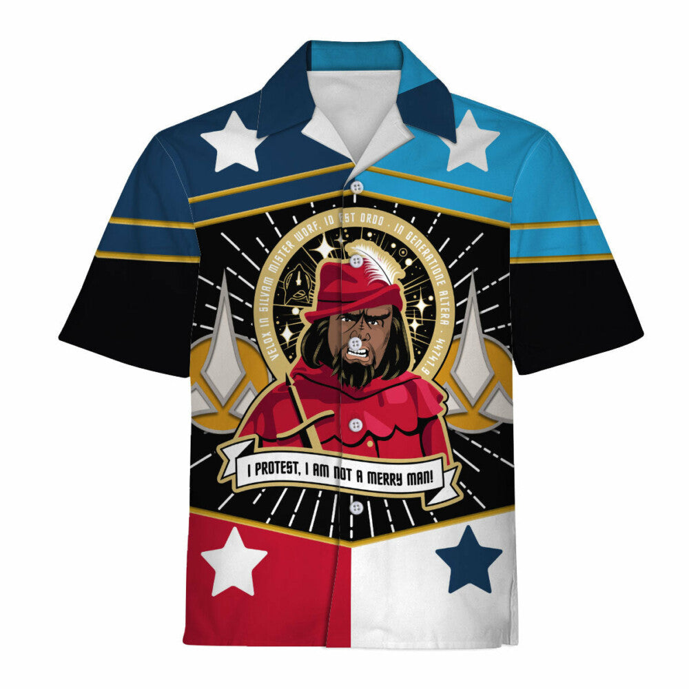 Star Trek Worf Is Not A Merry Man Cool Hawaiian Shirt