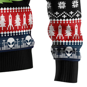 Alien Ugly Christmas Sweater For Men And Women - Gift for Dad, Grandpa, Husband