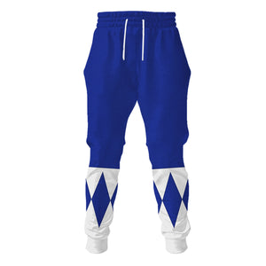 Blue Ranger Mighty Morphin The Movie (1995) C1 - Hoodie Set, Sweatshirt, Sweatpants