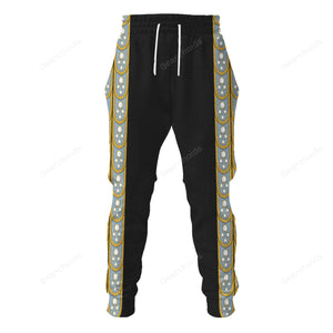 Elvis Armadillo suit in Blue on Black - Costume Cosplay Hoodie Sweatshirt Sweatpants ELHS43