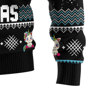 Unicorn Pew Pew Ugly Christmas Sweater For Men And Women