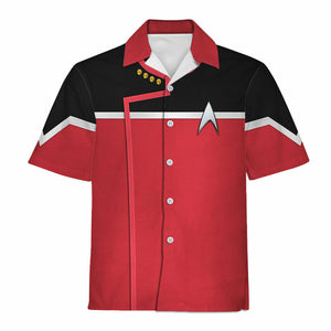 Star Trek Dress Uniform Command Division Cool Hawaiian Shirt