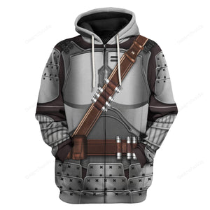 Star Wars Beskar Mandalorian Samurai Hoodie Sweatshirt Sweatpants SWHS41