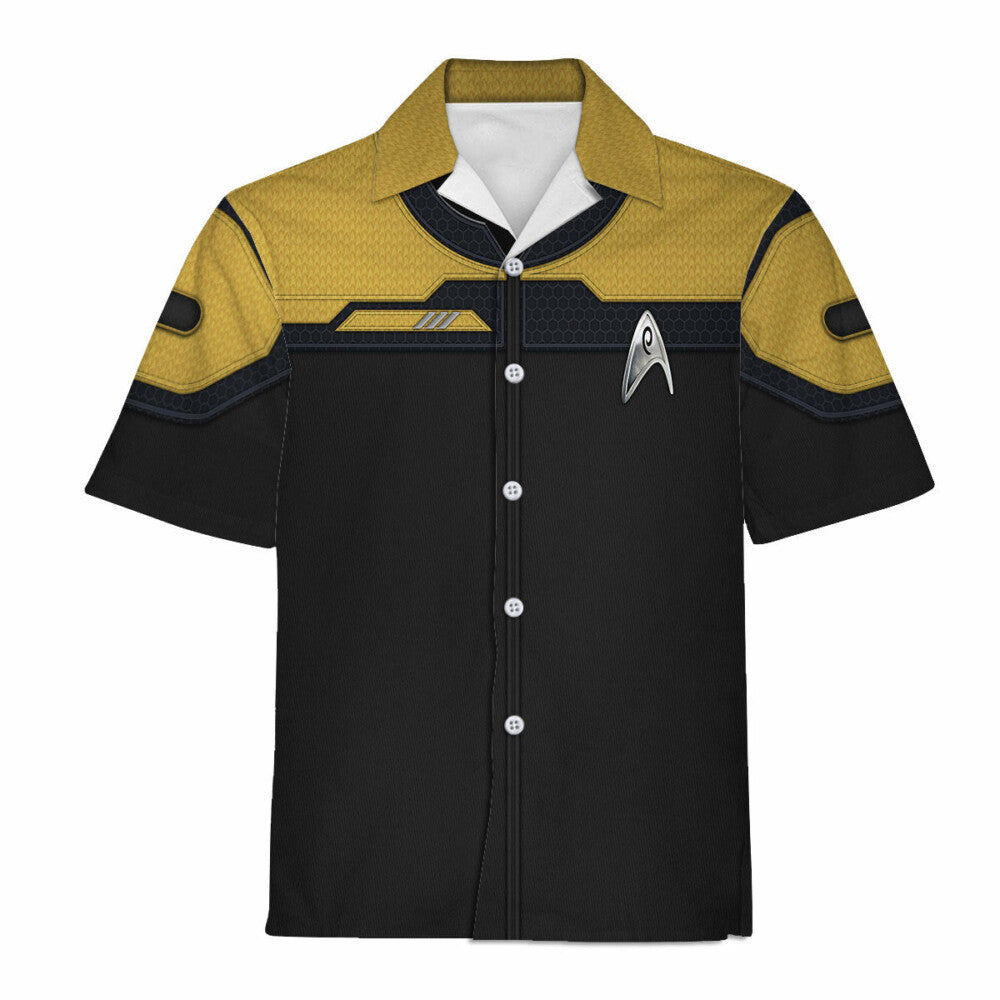 Star Trek Standard Duty Uniform Operations Division Cool Hawaiian Shirt