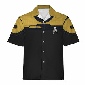 Star Trek Standard Duty Uniform Operations Division Cool Hawaiian Shirt