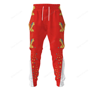 Elvis Eagle Red - Costume Cosplay Hoodie Sweatshirt Sweatpants