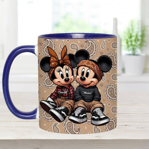 Chicano Mouse Couple - Personalized Mouse Accent Mug - DN100