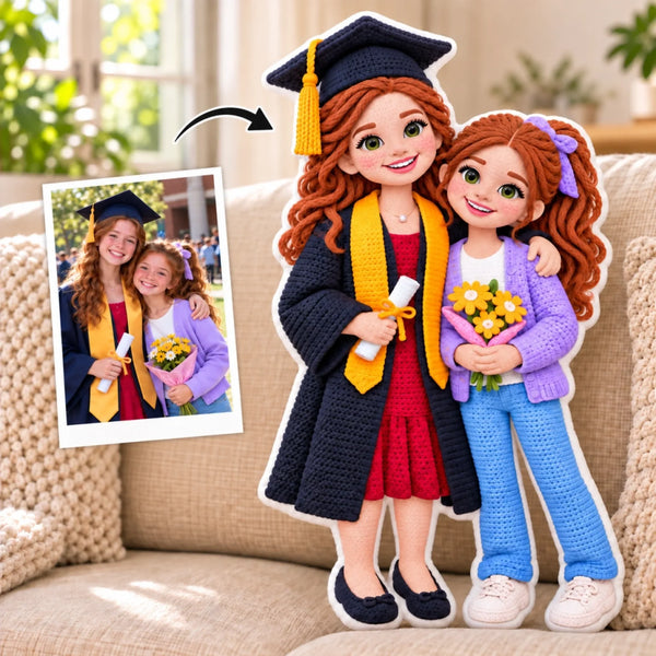 Custom Photo Graduation Gifts For Friends - Personalized Shaped Pillow MH01