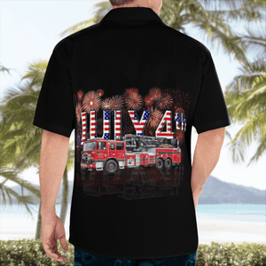 Woodbridge Township Fire District No.4, 4Th Of July Hawaiian Shirt