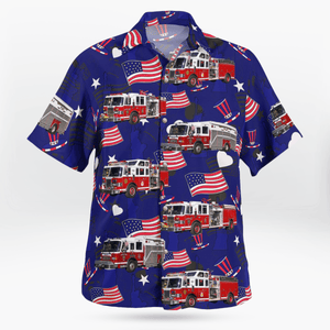 Rochelle Park, Rochelle Park Fire Department, 4Th Of July Hawaiian Shirt