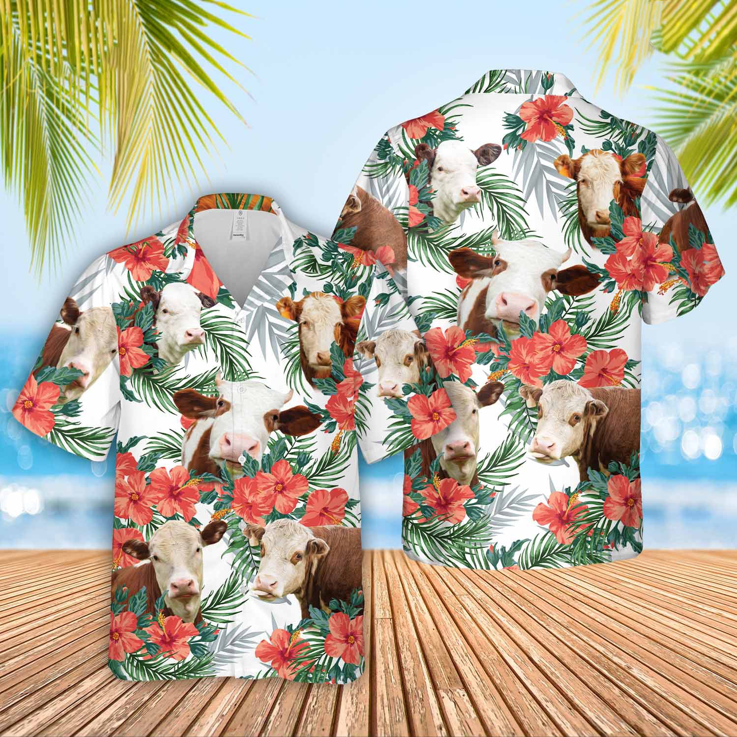 Unique Hereford Hawaiian Flowers Hawaiian Shirt